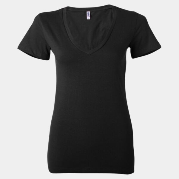 Women's Deep V-Neck Jersey Tee Thumbnail