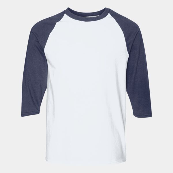 Heavy Cotton Three-Quarter Raglan Sleeve Baseball T-Shirt Thumbnail